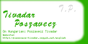 tivadar poszavecz business card